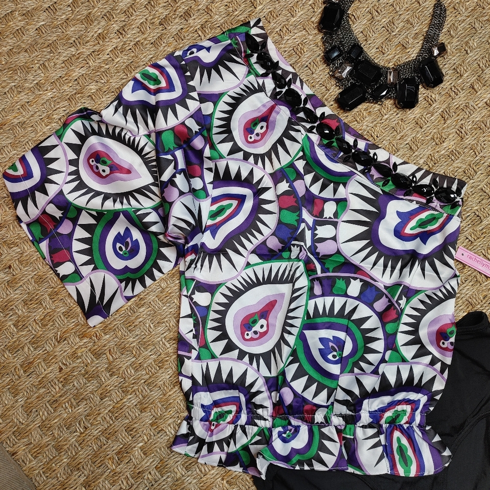 RACHEL LYM CRISTA MOSAIC BEADED COVER UP XS - Picture 3 of 9